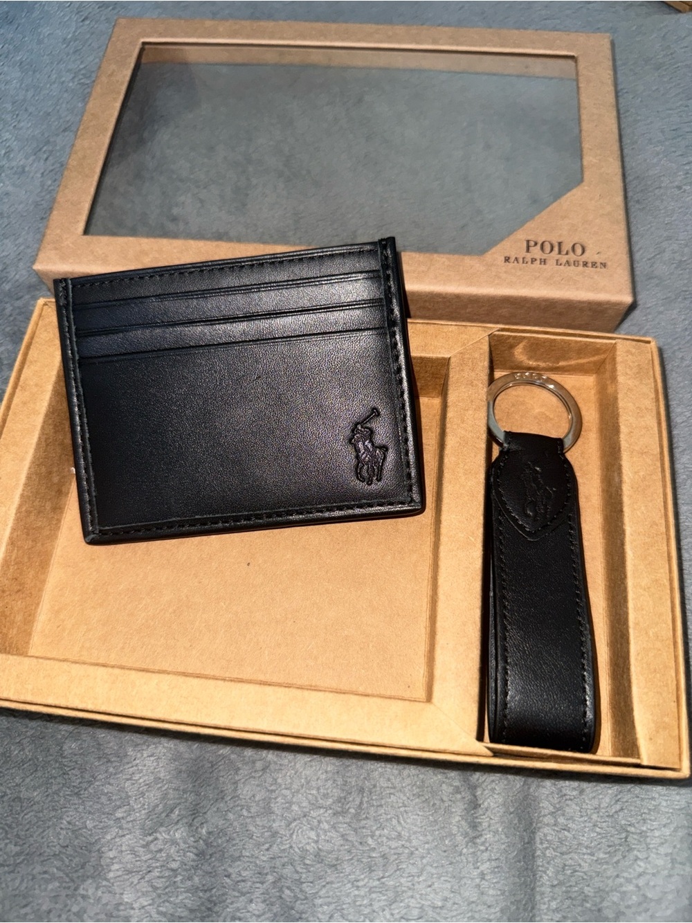 Polo Ralph Lauren Card Holder & Keychain Gift Set
